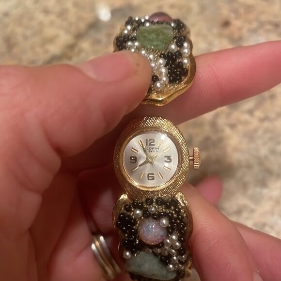Rare Vintage Gorgoeus Norman De Luxe Swiss made peekaboo watch with jewels. - Picture 6 of 9